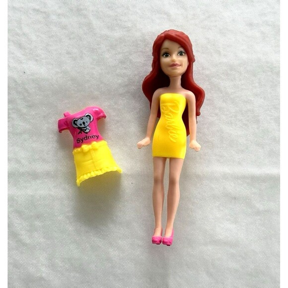 Barbie Sydney Travel Series Mini Doll Set Yellow Snap Clothing Figure Toy - Picture 1 of 3